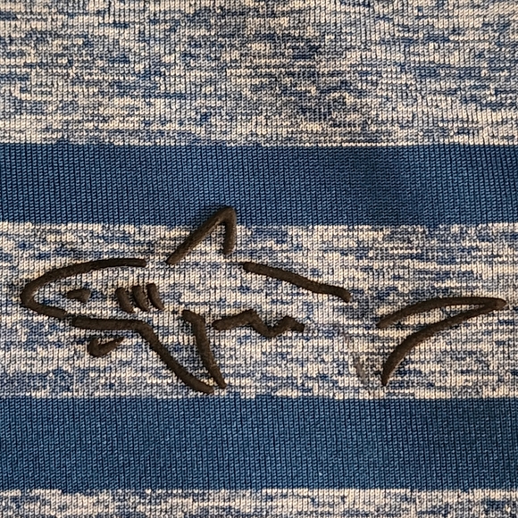 Greg Norman Tasso Elba Men's Polo 2XL Golf Blue Ombre Fade Striped Shirt XXL - Picture 6 of 9